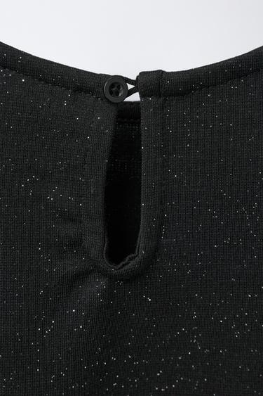 ROMA KNIT DRESS WITH SHIMMER BOWS - Black by Zara - Image 3