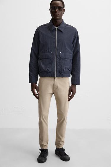 PANTALÓN CHINÉS SKINNY FIT - Beixe de Zara