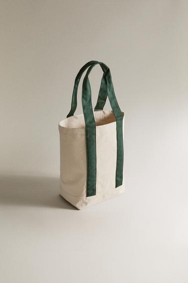 SAC TOTE GOLF - Écru / Vert de Zara - Image 1