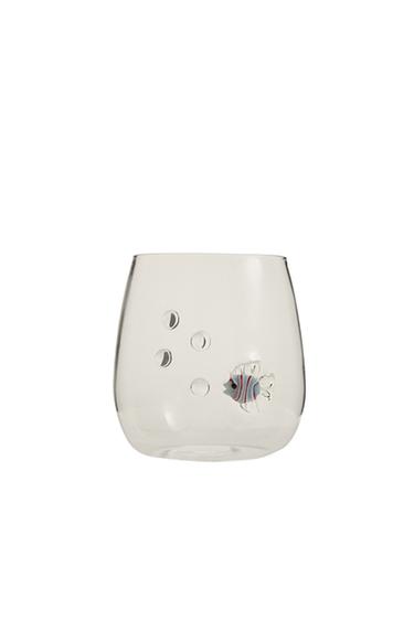 FISH AND BUBBLES TUMBLER - Blue by Zara
