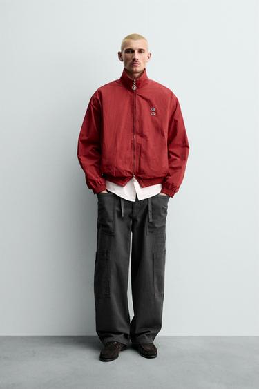 CHAMPION ® X ZARA DRAWSTRING CARGO TROUSERS - Anthracite Grey by Zara