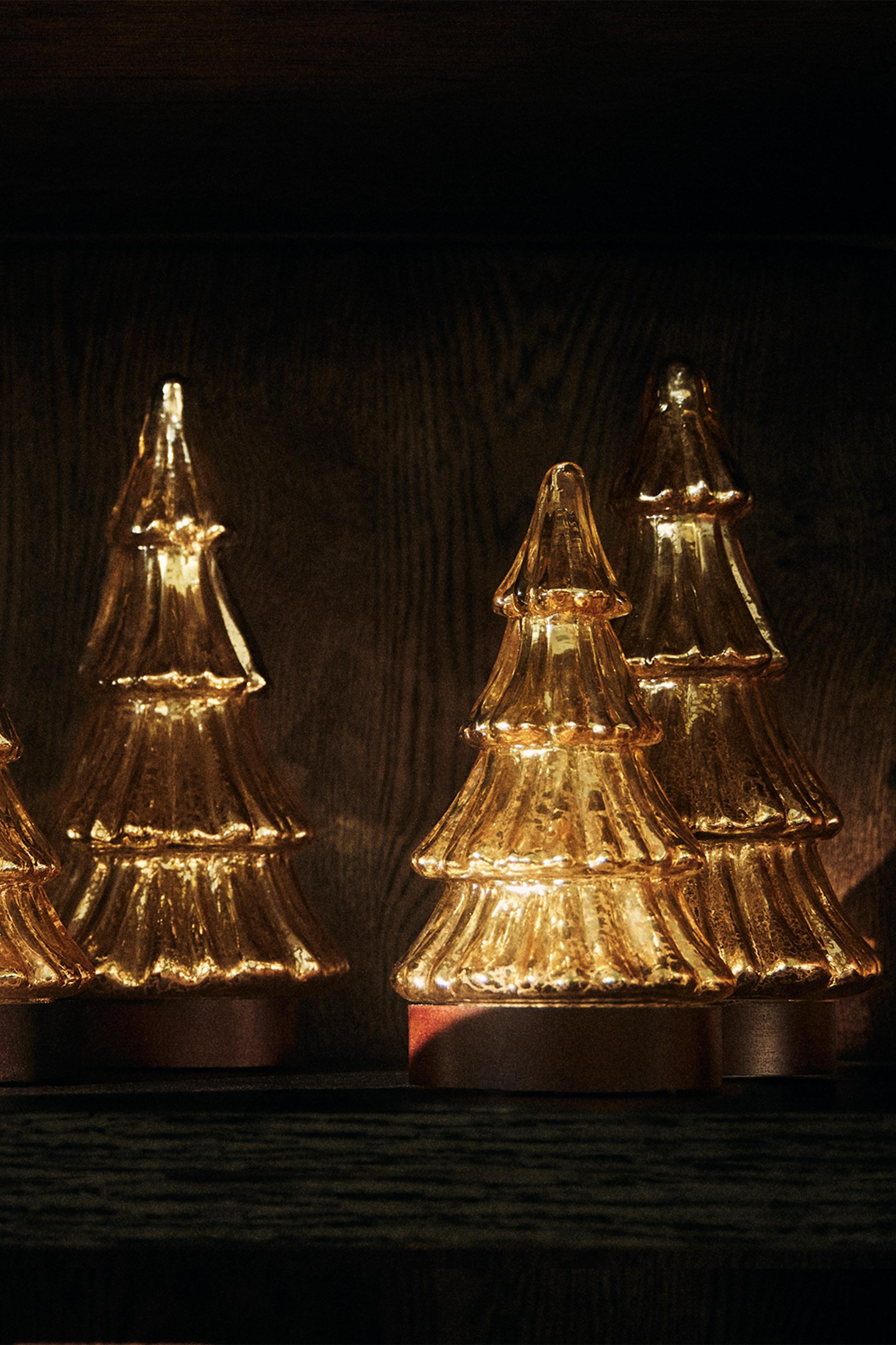 GLASS CHRISTMAS TREE LIGHT (12.2 IN)