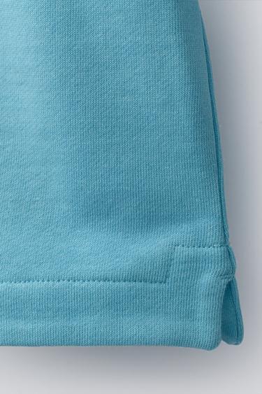 PLAIN FLEECE PLAYSUIT - Light blue by Zara - Image 2