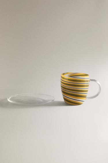 TASSE SOUCOUPE BOROSILICATE SPIRALE - Vert de Zara - Image 4