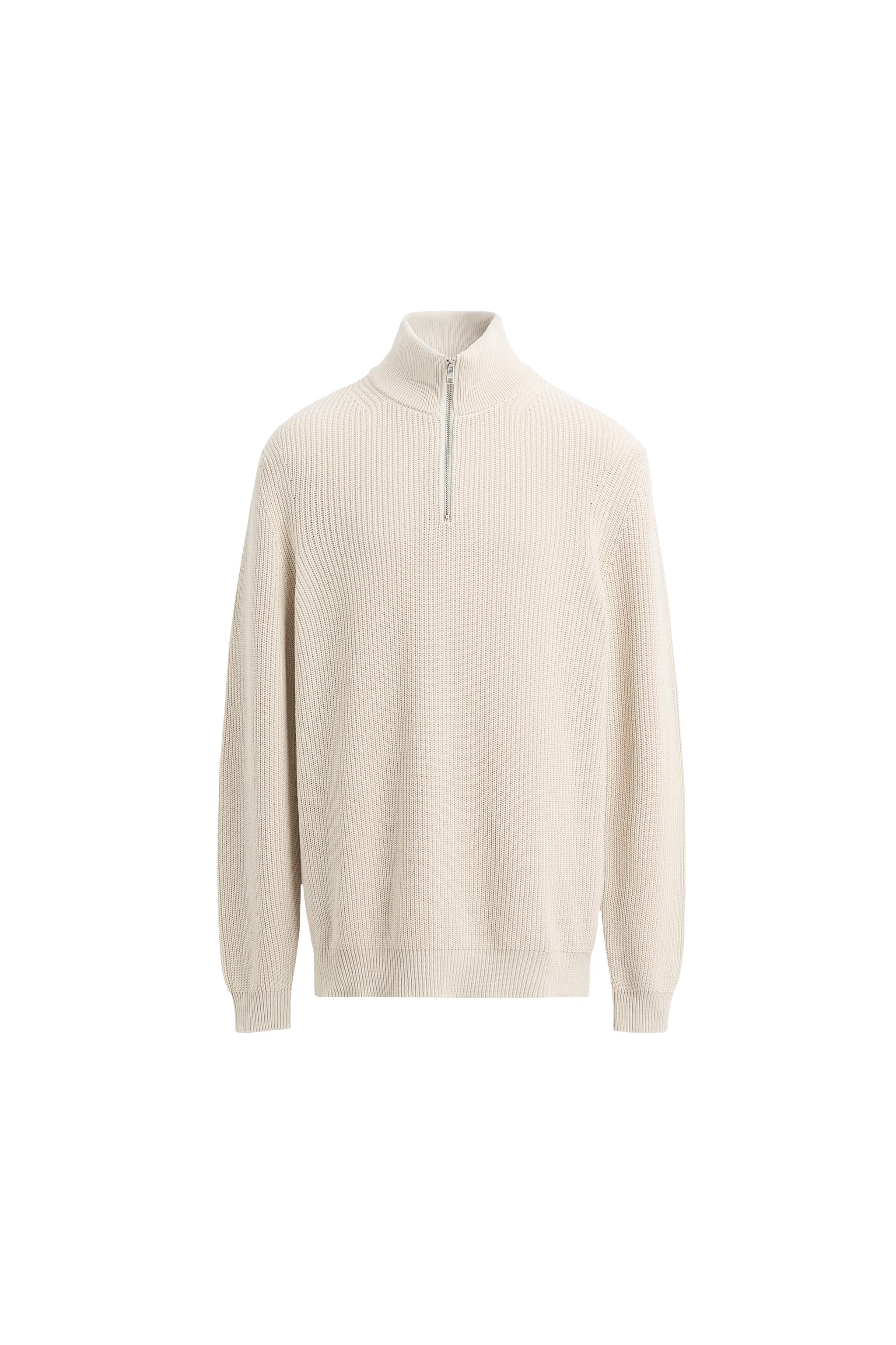 PURL KNIT QUARTER-ZIP JUMPER - Navy blue | ZARA South Africa