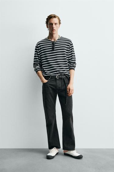 STRAIGHT-LEG BOOTCUT JEANS AARON LEVINE X ZARA - Black by Zara