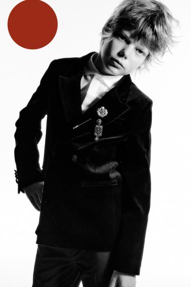 VELVET SUIT BLAZER - Black by Zara