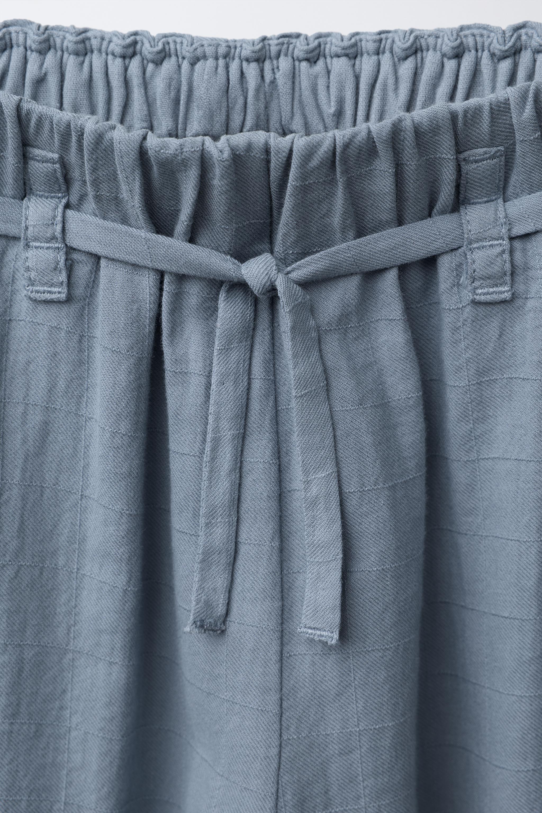 FLOWY PANTS WITH ELASTIC TRIM