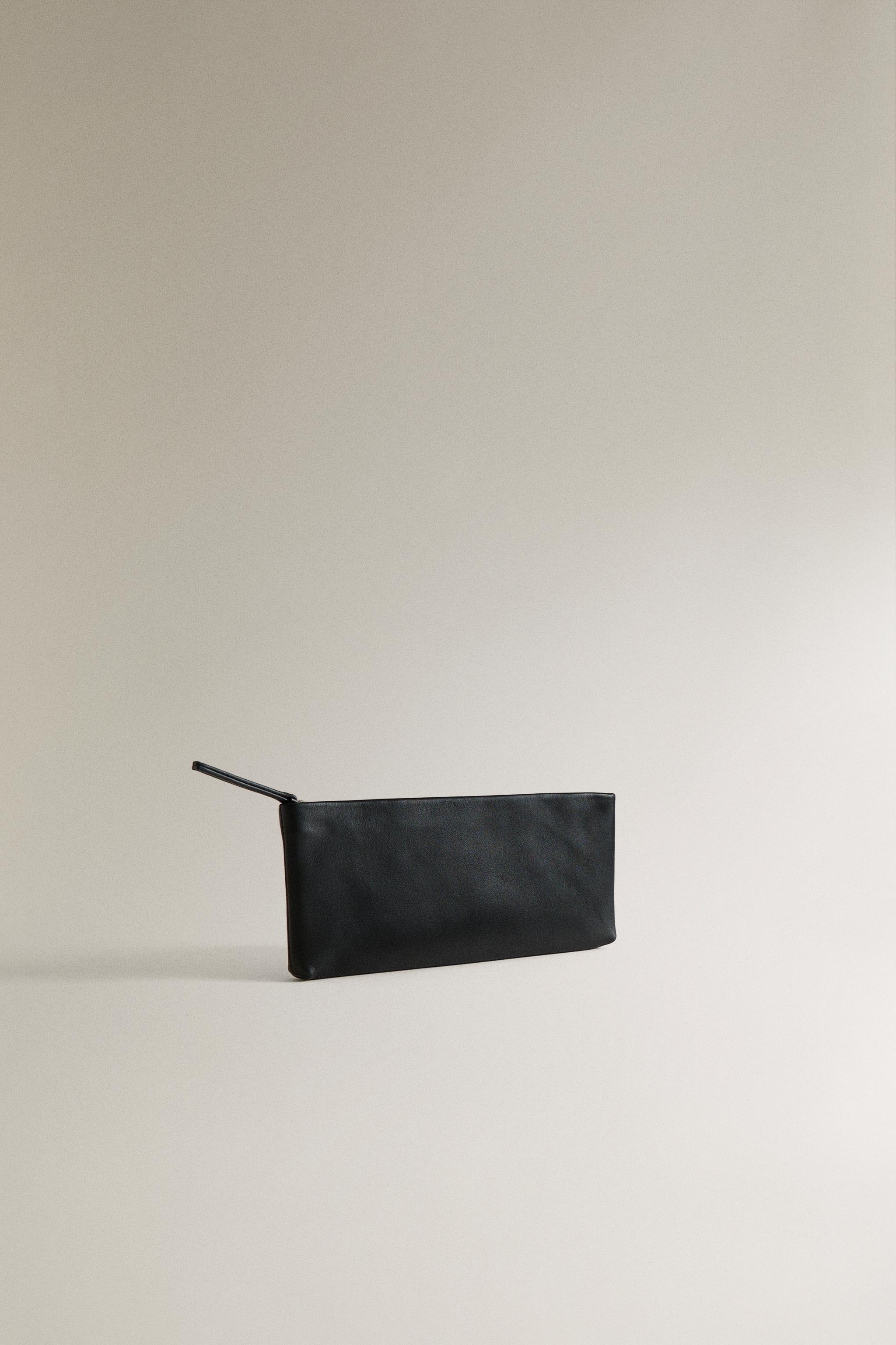 LEATHER STORAGE CASE — Black