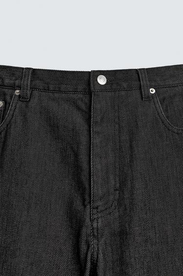 THERMAL STRAIGHT-LEG JEANS - Black by Zara - Image 9