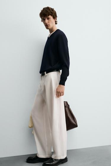 FLOWING TROUSERS WITH SIDE PLEATS - White by Zara - Image 6