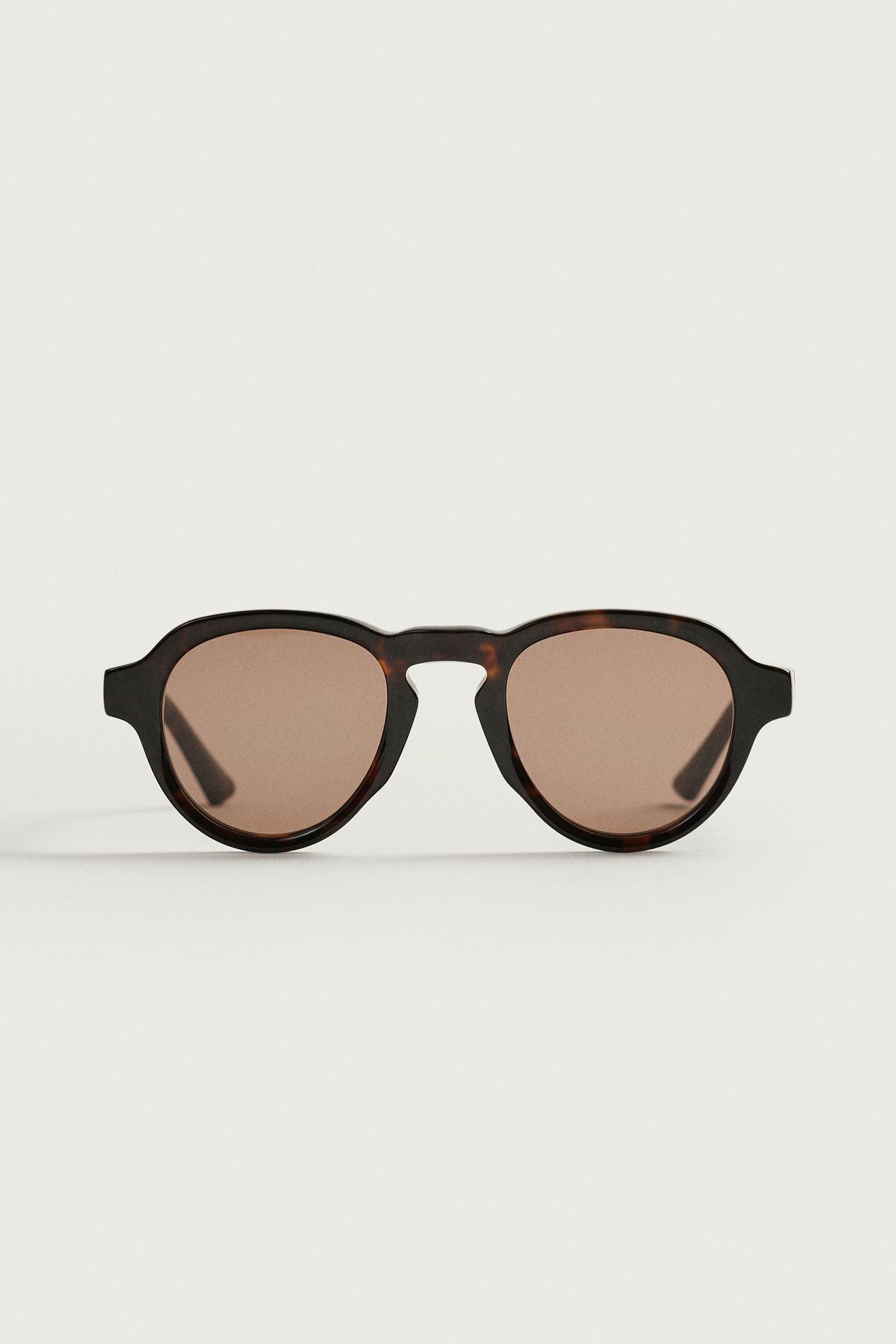 ROUND SUNGLASSES — Brown