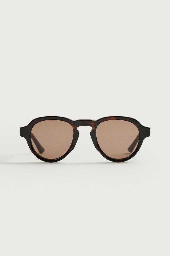 GAFAS DE SOL REDONDAS - Marrón de Zara - Imagen 0
