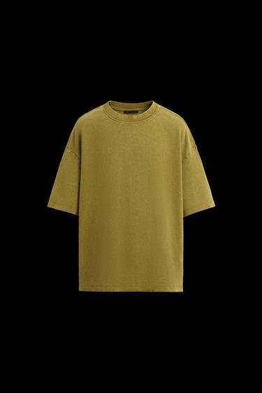 RELAXED-FIT-T-SHIRT IN VERWASCHENER OPTIK - Limettengrün von Zara - Bild 0