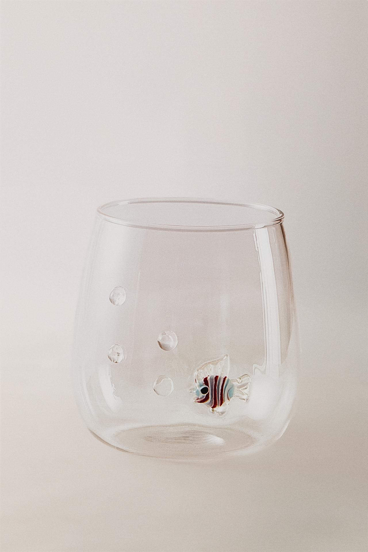 FISH AND BUBBLE TUMBLER — Blue