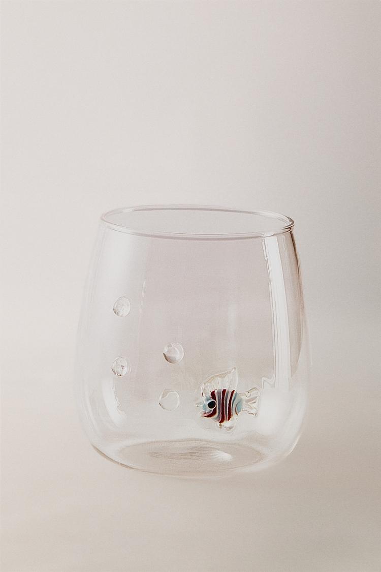 FISH AND BUBBLE TUMBLER — Blue