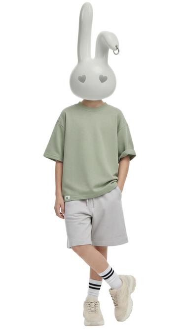PLAIN INTERLOCK T-SHIRT - Taupe grey by Zara - Image 0