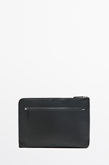 Small nappa leather laptop case — Black 2