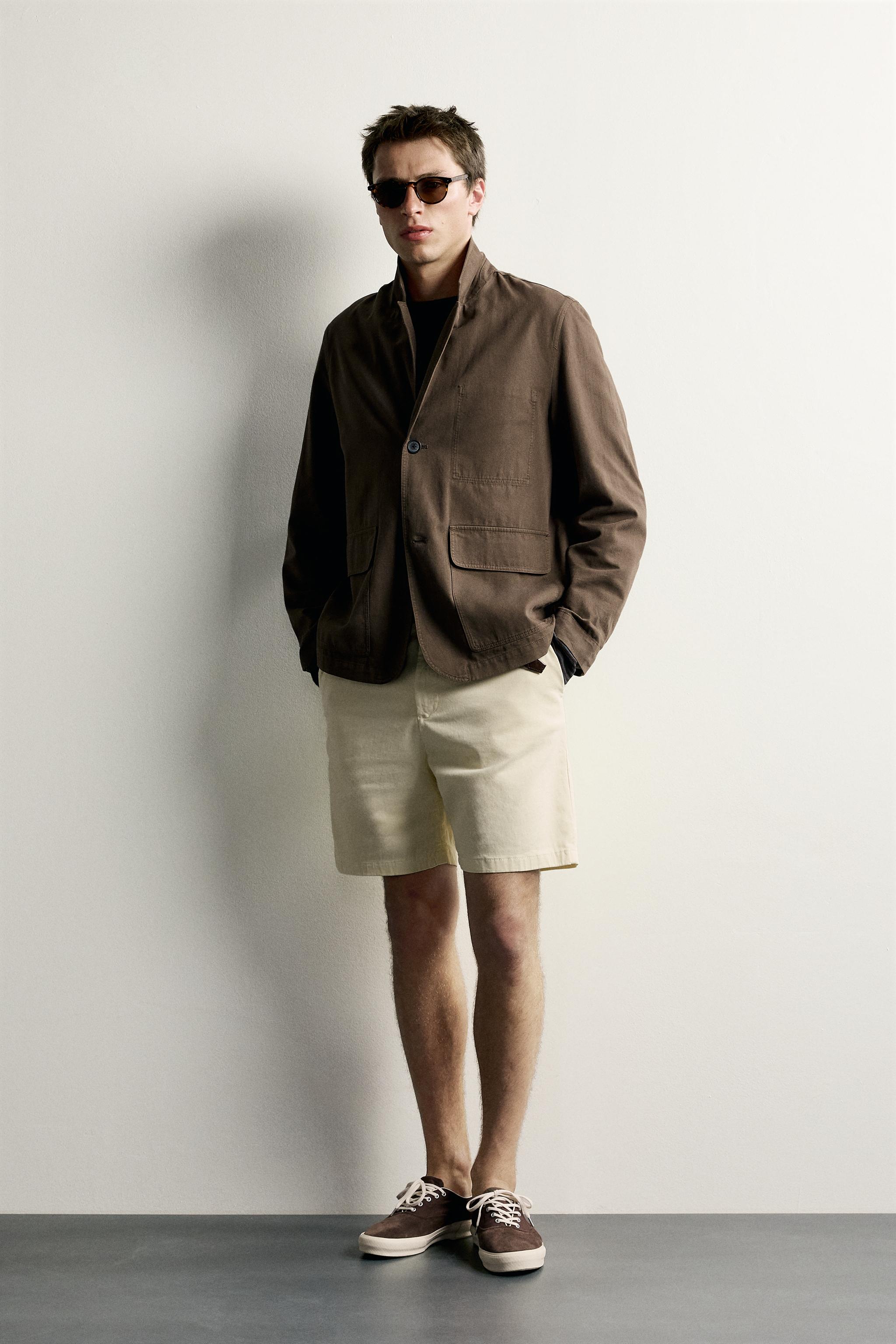 Zara REGULAR FIT CHINO BERMUDA