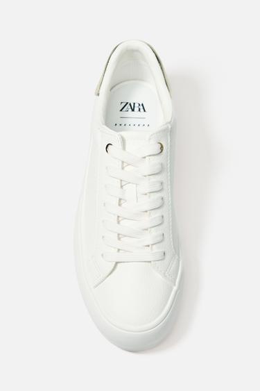 Zara CONTRAST SNEAKERS - White