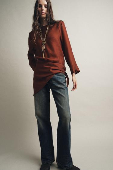 BLOUSE FLUIDE FOULARD MULTIPOSITION ZW COLLECTION - Tuile de Zara - Image 3