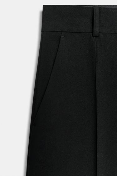 PANTALON DROIT NERVURÉ ZW COLLECTION - Noir de Zara - Image 5