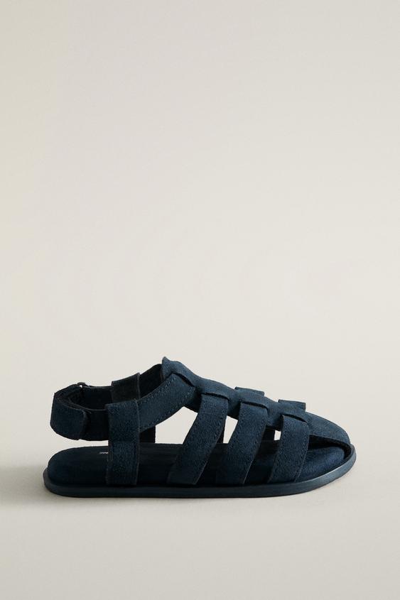 KINDER-CRAB-SANDALE AUS LEDER - Blau von Zara - Bild 0