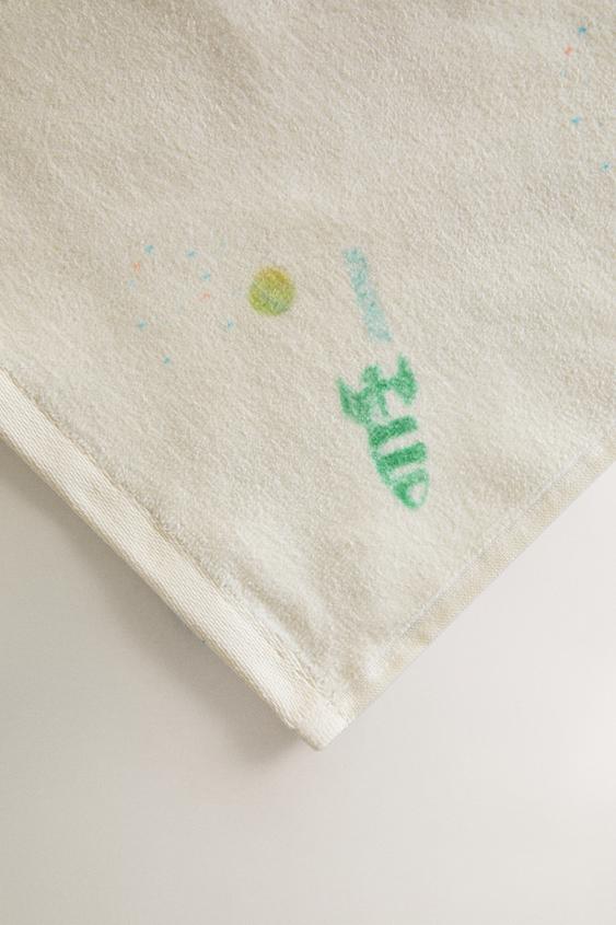 SERVIETTE DE BAIN ENFANT PLANÈTES - Blanc cassé de Zara - Image 2