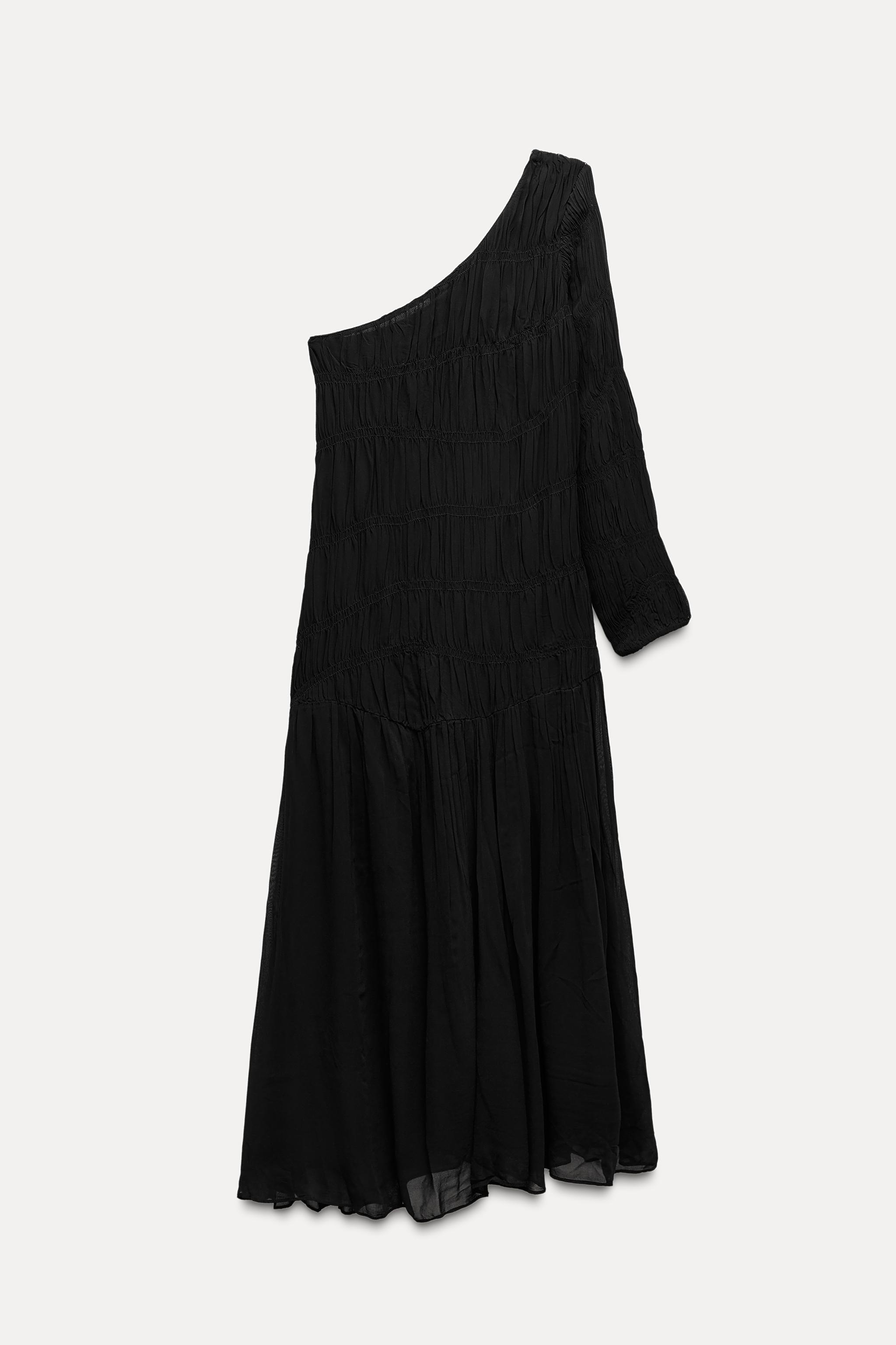 ZWコレクション アシンメトリーワンピース - ブラック | ZARA