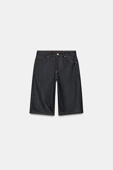 ZW COLLECTION DENIM BERMUDA SHORTS - Blue by Zara - Image 6
