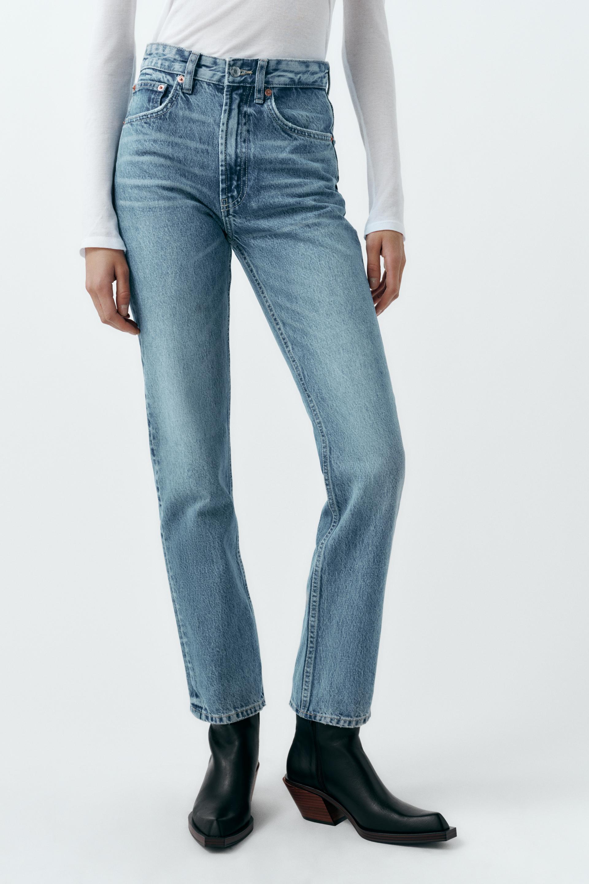 Zara High Rise Straight Fit Regular Length Jeans Size ( Reference