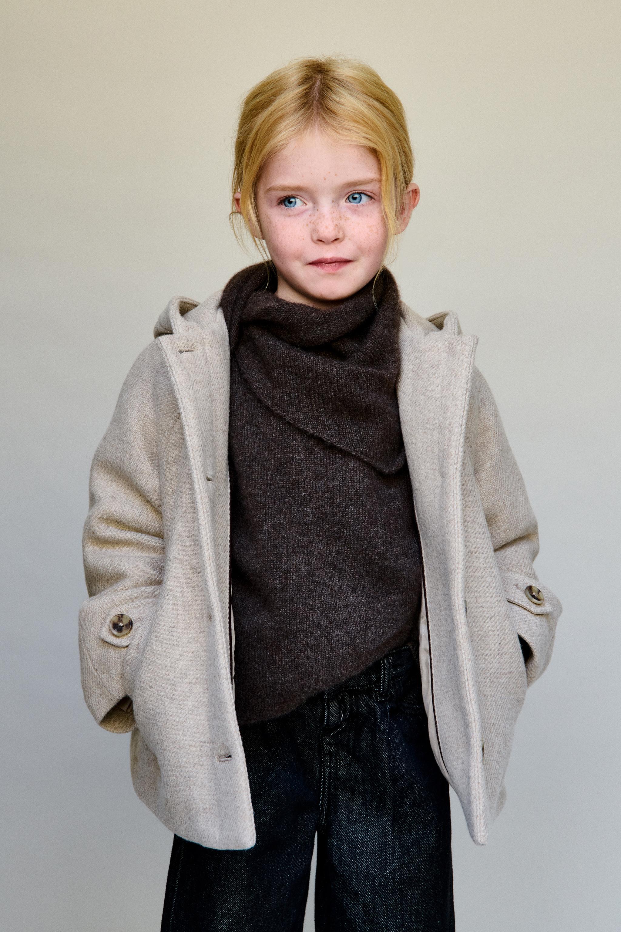 DUFFLE-COAT À CAPUCHE EN MANTECO ® AVEC LAINE