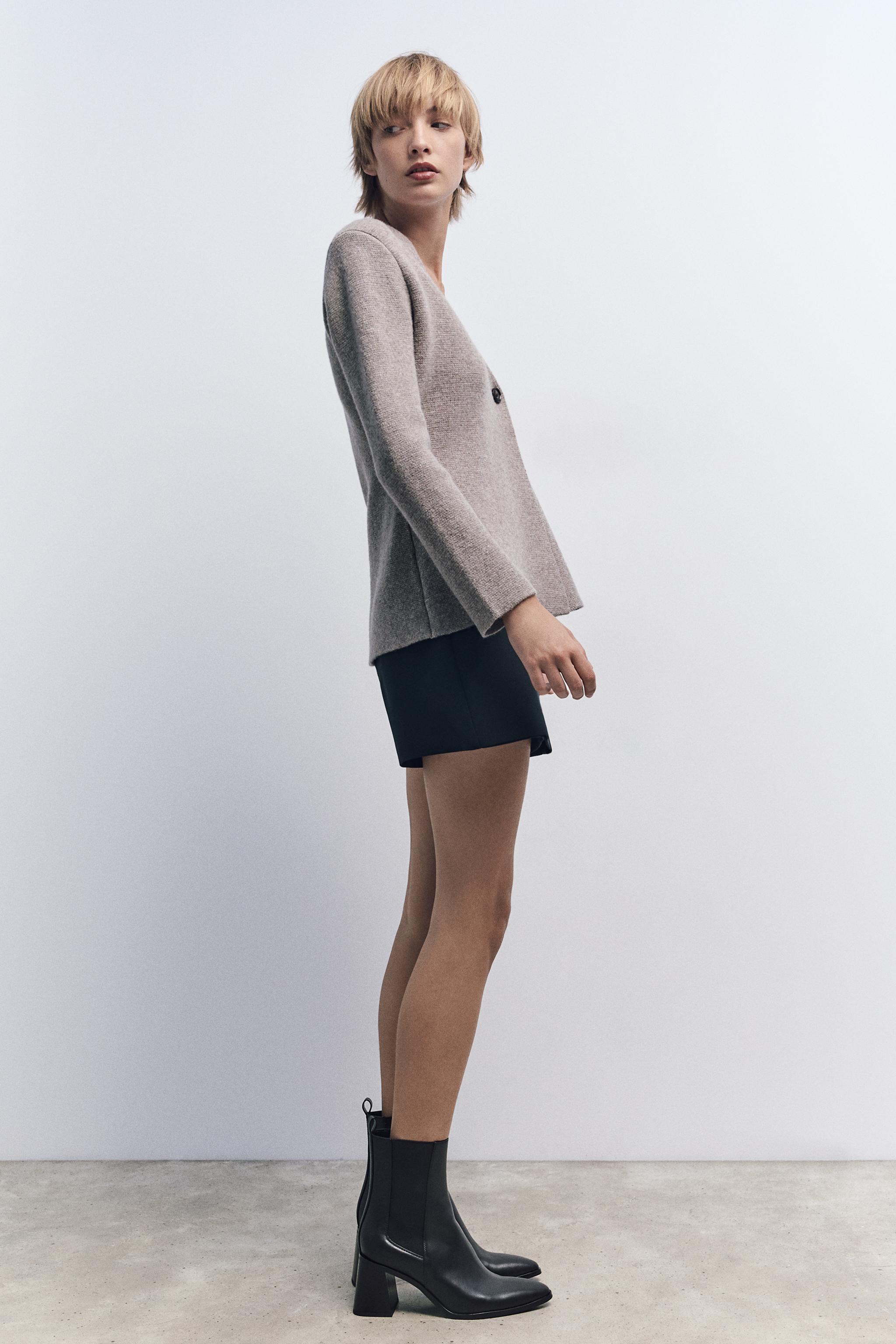 GEOMETRIC HEELED ANKLE BOOTS Black ZARA Australia