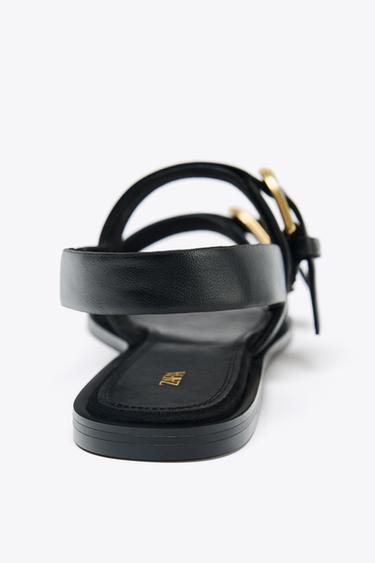 DOUBLE BUCKLE SANDALS - Black de Zara - Image 5