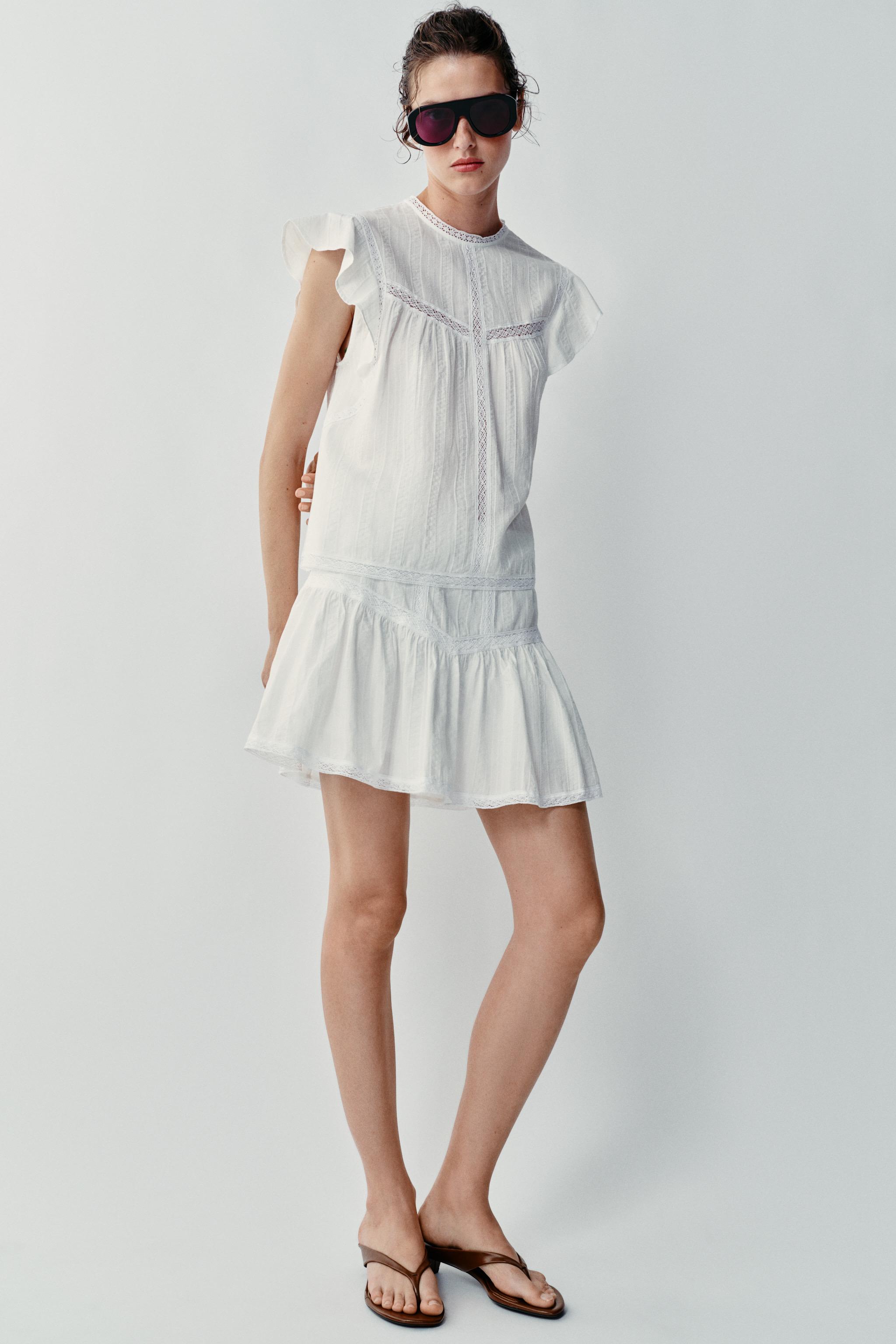 Женские юбки Zara ROMANTIC TRIM SKORT
