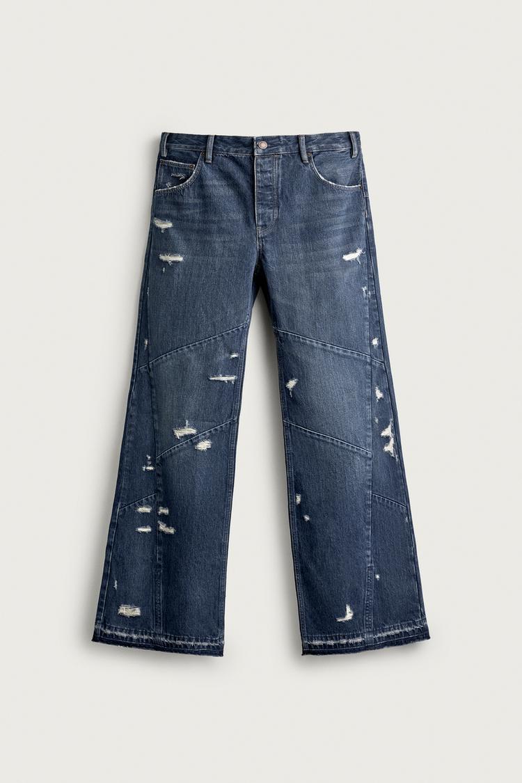Jeans acampanados con costuras 7