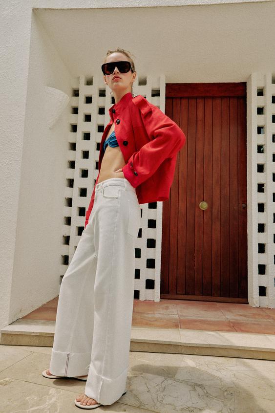 JEAN Z1975 BARREL TAILLE NORMALE REVERS - Blanc de Zara - Image 1