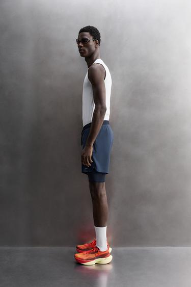 SHORT D'ENTRAÎNEMENT 2 EN 1 BASIQUE - Bleu marine de Zara - Image 3