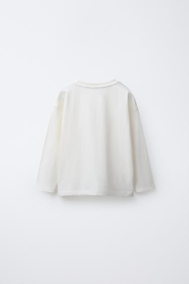 SNOOPY PEANUTS™ EMBROIDERED T-SHIRT - Ecru by Zara - Image 1