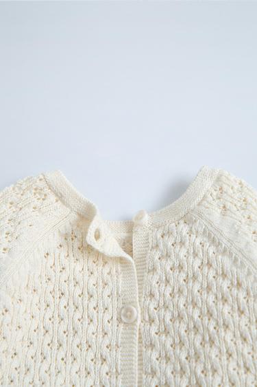 ENSEMBLE EN MAILLE DE COTON ET SOIE - Écru de Zara - Image 5