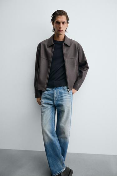 FAUX LEATHER JACKET - Burgundy de Zara - Image 5