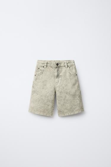 BERMUDA EFFET USÉ - Gris de Zara - Image 0