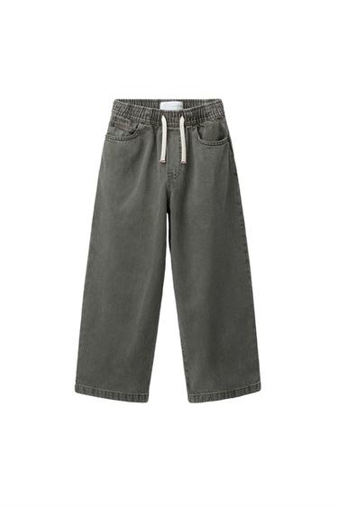 TWILL BAGGY TROUSERS - Green by Zara