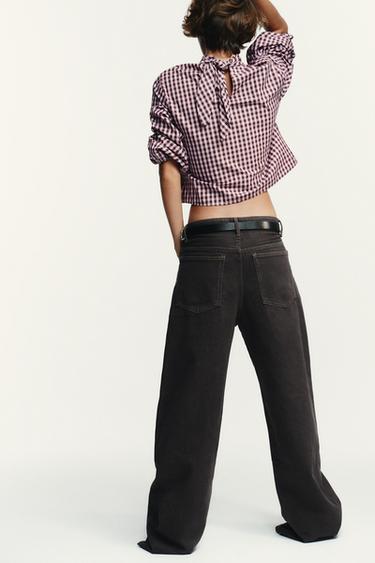 JEAN TRF CURVE TAILLE HAUTE - Chocolat de Zara - Image 5