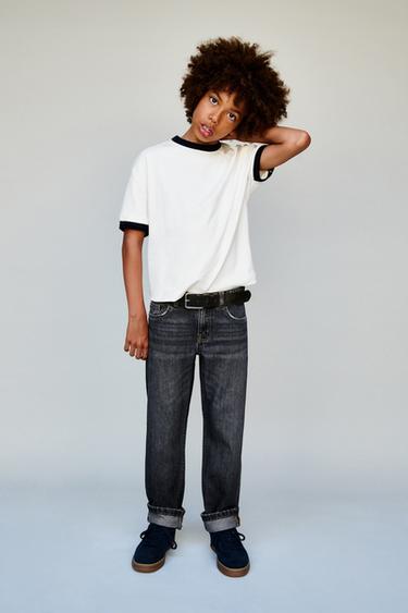 Zara STRAIGHT LEG JEANS - Black
