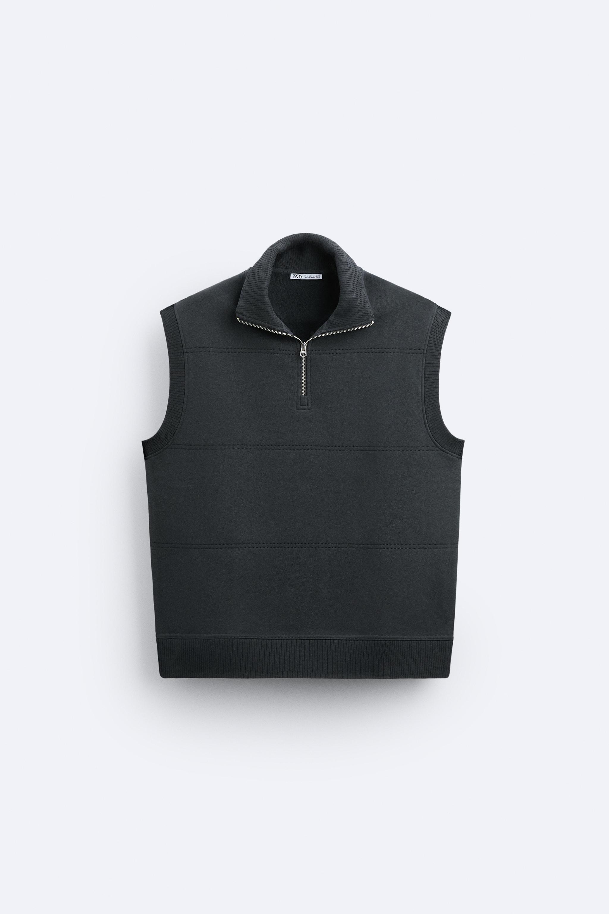 MOCK NECK ZIP VEST