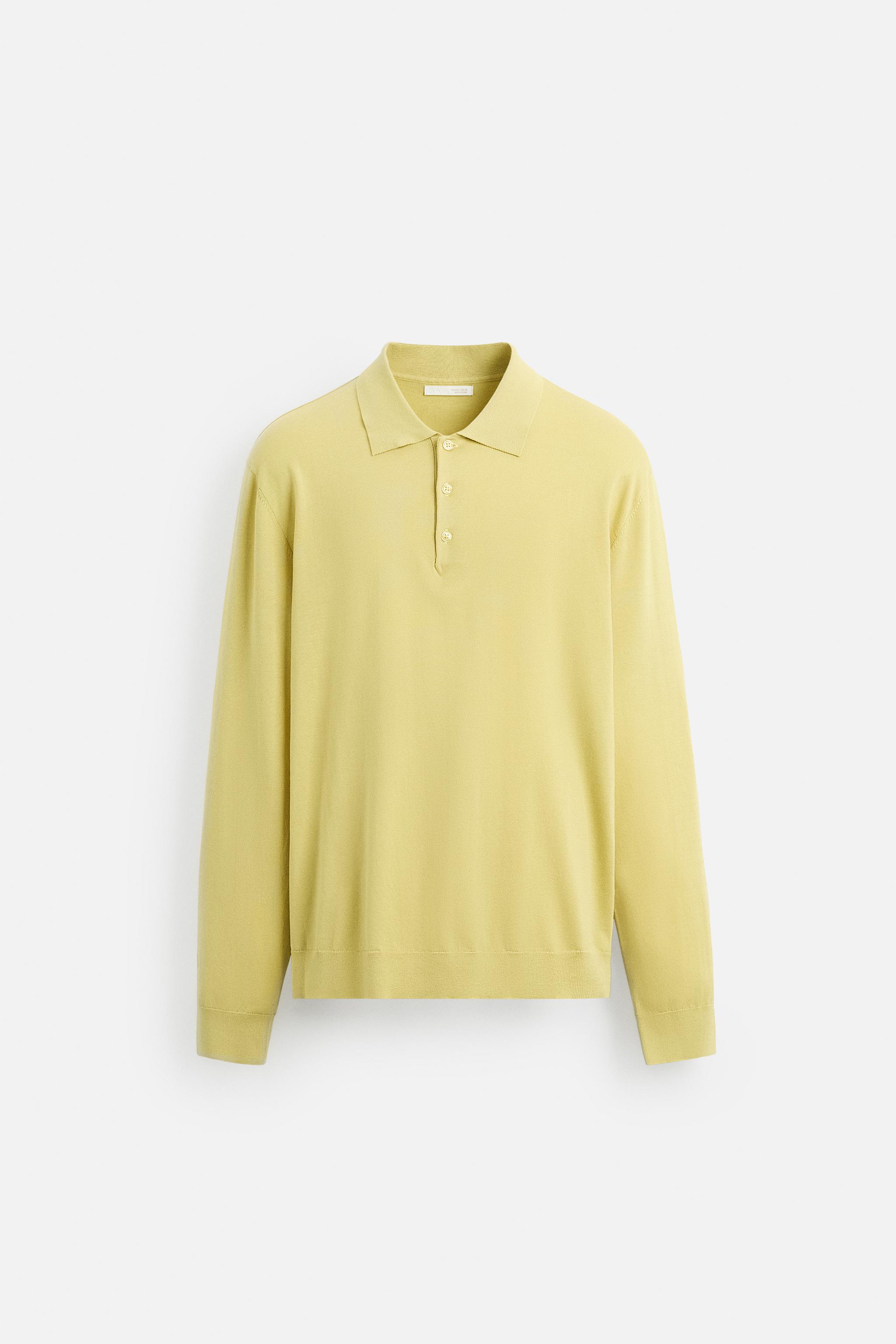 ★ZARA★ COTTON - LYOCELL KNIT POLO SHIRT KNIT COTTON - LYOCELL POLO SHIRT - Chocolate brown | ZARA