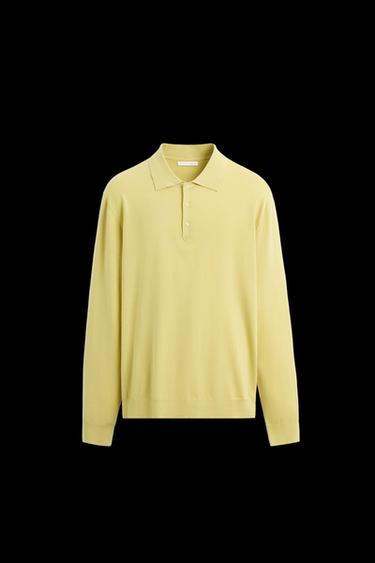 POLO PUNTO ALGODÓN - LYOCELL - Lima claro de Zara - Imagen 0