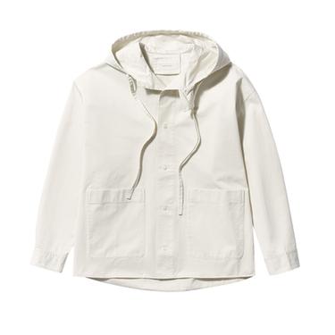 HOODED OVERSIZE FIT OVERSHIRT - White / Grey by Zara