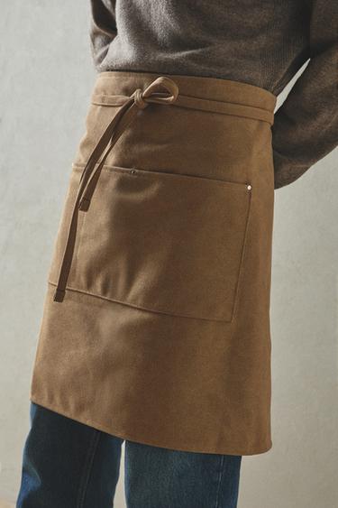 KANVAS-FORKLÆDE - Brun fra Zara